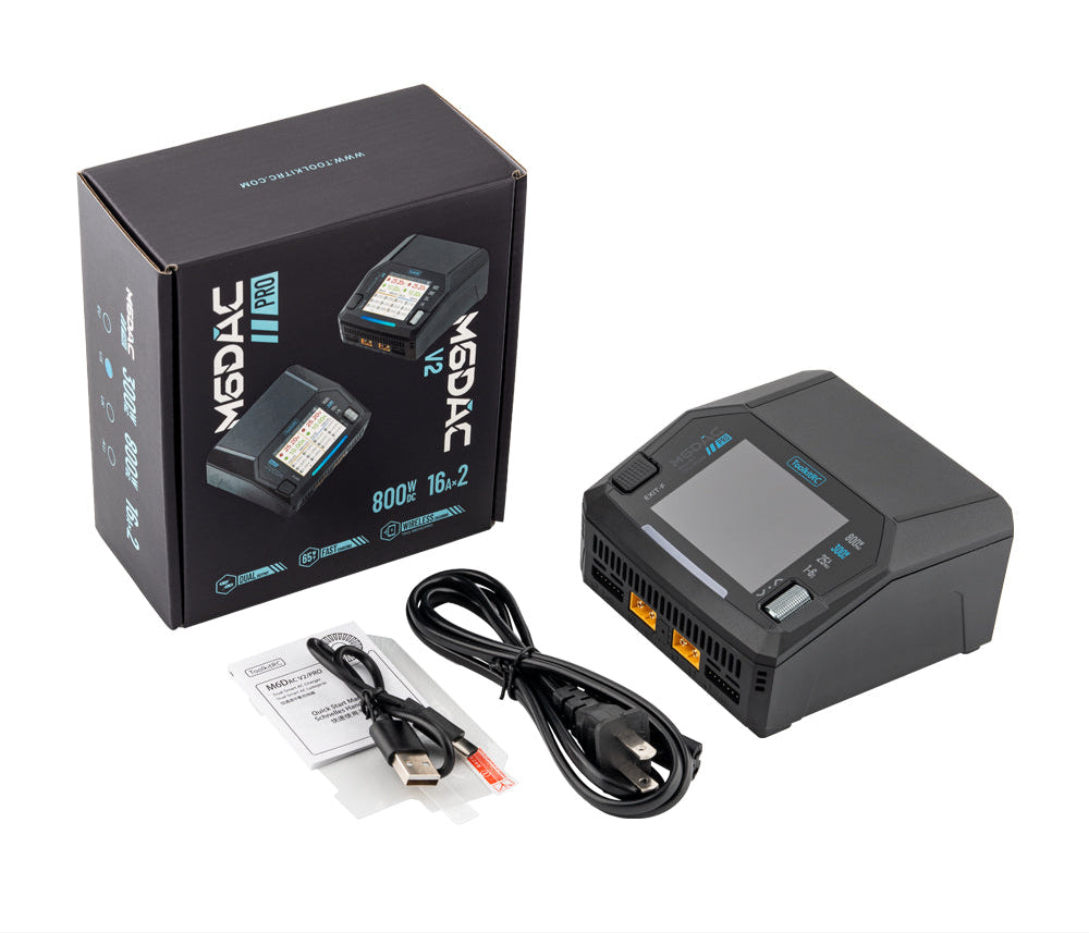 ToolkitRC Cargador Duo M6DAC Pro 1-6S 16A 300W AC/DC TK14200