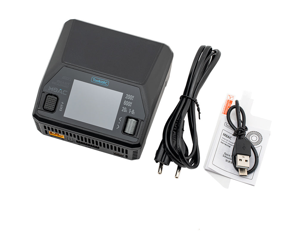 ToolkitRC M8P - Caricatore per batteria Lipo 600 W 20 A DC Balance Caricatore Scarico per 1-8 S Lipo Tester ESC (M8S versione aggiornata ToolkitRC M8P - Caricatore per batteria Lipo 600 W 20 A DC Balance Caricatore Scarico per 1-8 S Lipo Tester ESC (M8S versione aggiornata