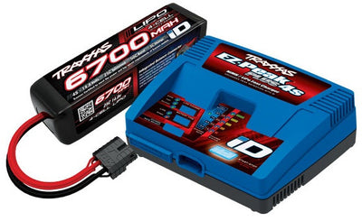 Traxxas Chargeur EZ-Peak Plus 4S 2981G + Lipo 14.8V 6700mAh 2890X