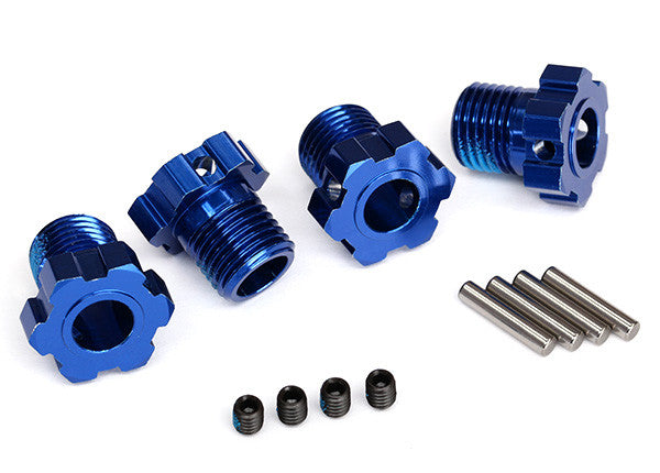 Traxxas Hexagones de Roue 17mm Bleu (x4) 8654