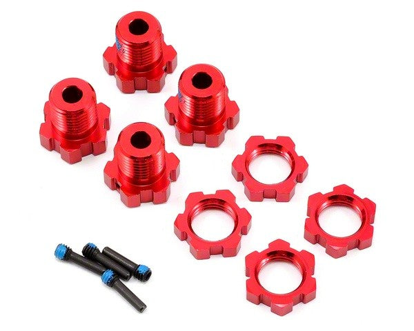 TRAXXAS Hexagones alu 17mm rouge 5353R