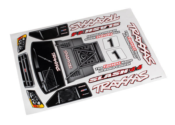 Traxxas Planche de Stickers Slash 4x4 6813R