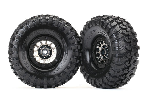 Traxxas Pneus Canyon Trail et  Jantes chromées 1.9" 8177