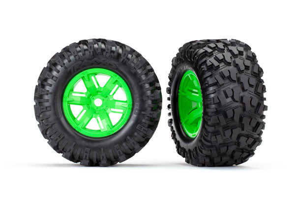 Traxxas Pneus + Jantes X-Maxx Vert (x2) 7772G