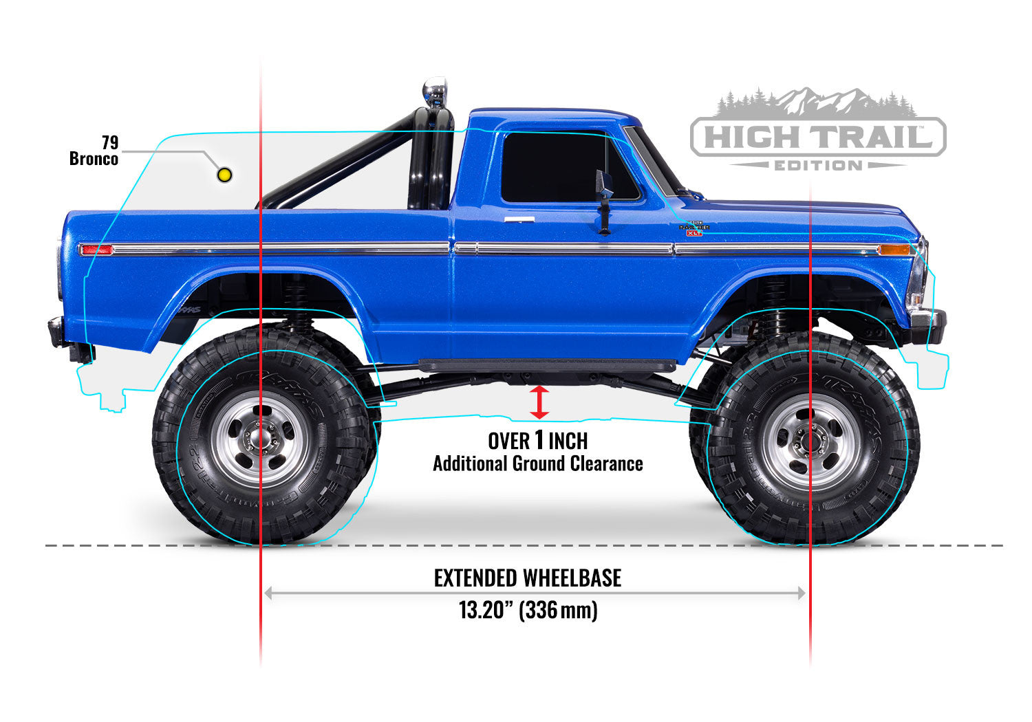 Traxxas TRX-4 High Trail 1979 Ford Ranger XLT F-150 RTR 92046-4