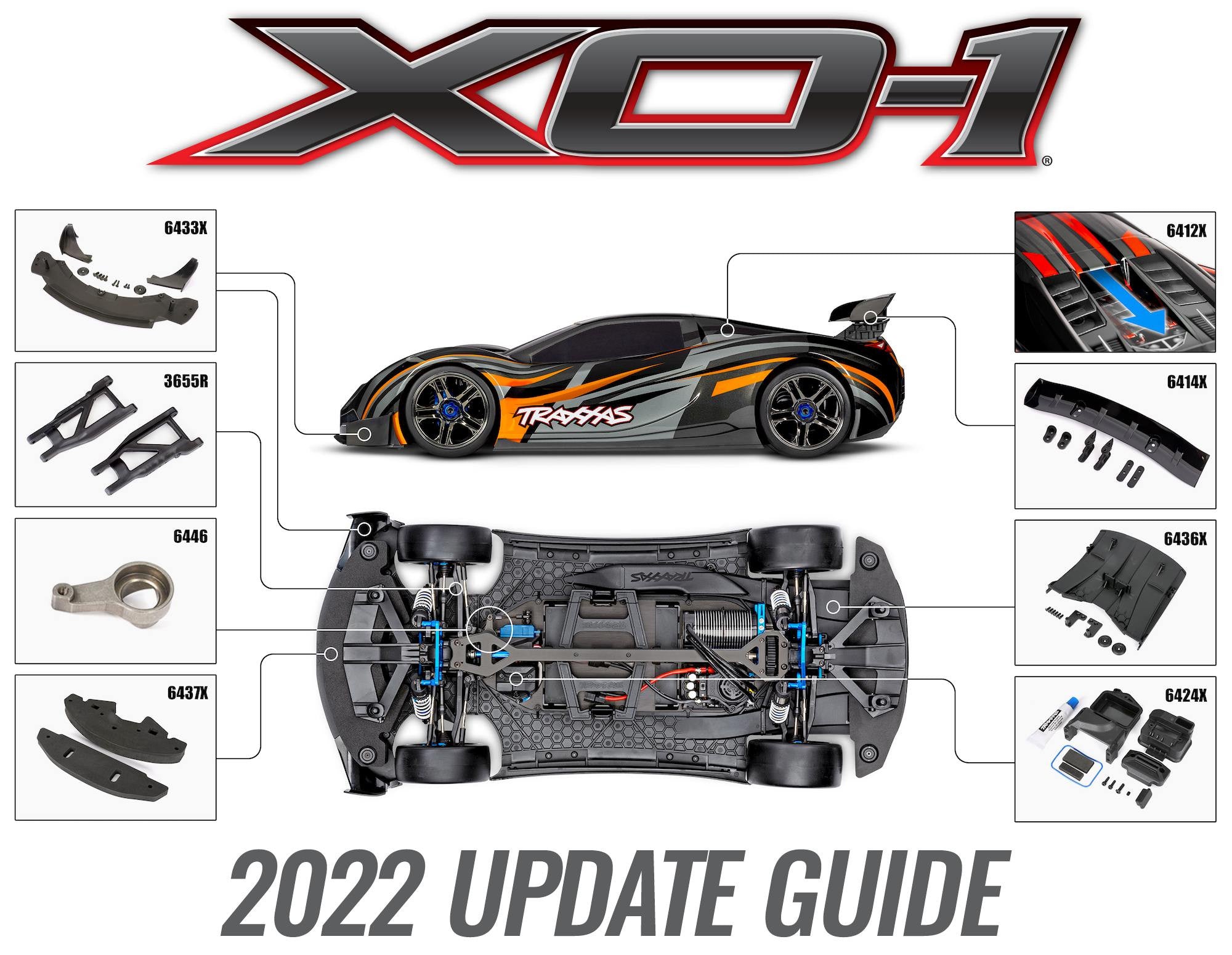 Traxxas XO-1 Brushless 4wd 1/7 Supercar TQi Bluetooth Télémétrie TSM RTR 64077-3