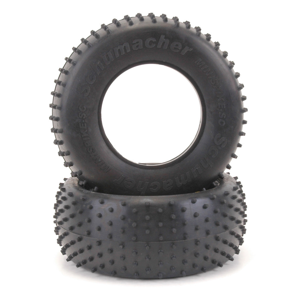 Schumacher Neumáticos Short Course 1/10 Traseros Mini Spike Silver (x2) U6773