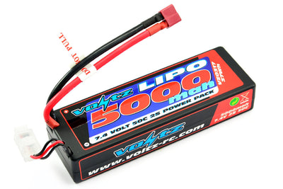 Voltz Batterie Lipo 5000mah 2S 7.4V 50C Hard Case