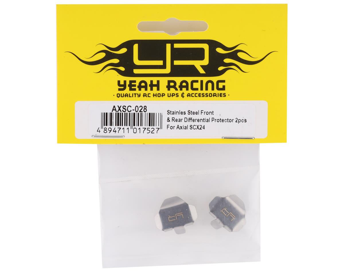 Yeah Racing Protección diferencial de acero inoxidable (x2) SCX24 AXSC-028
